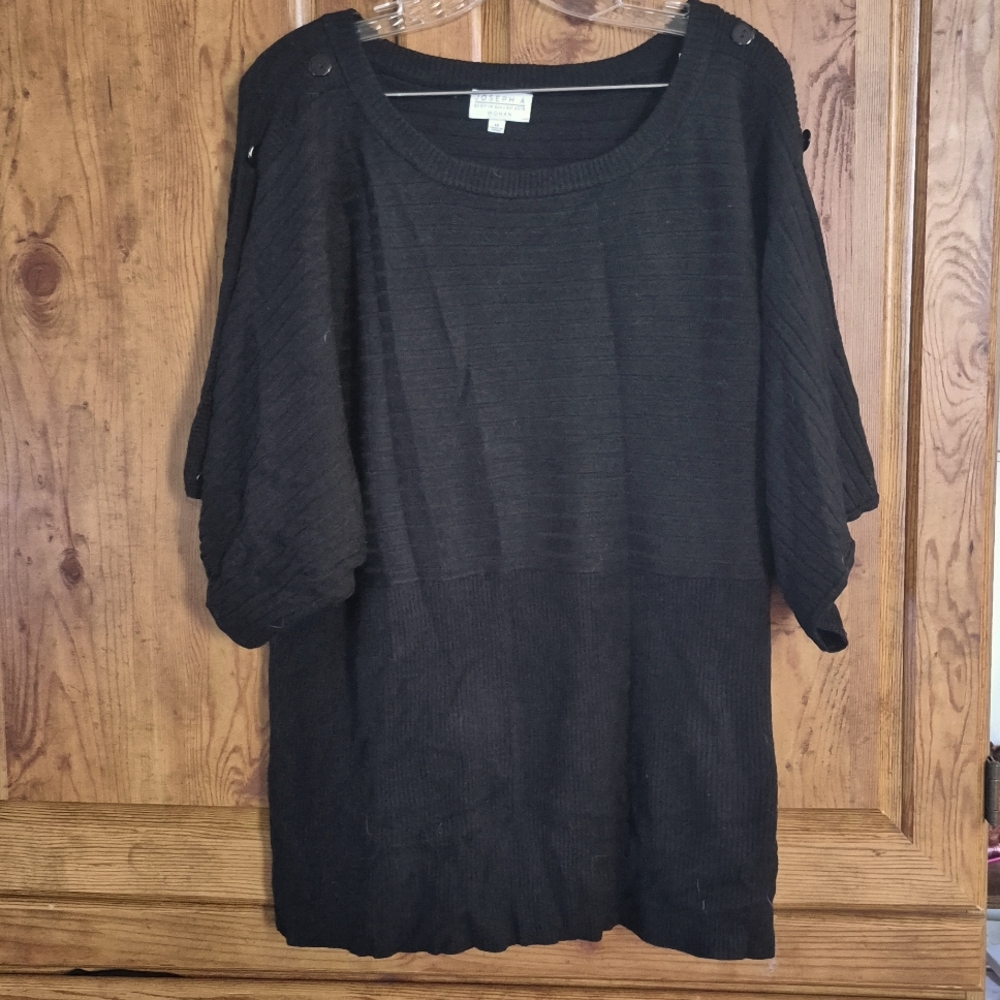 Joseph A. Woman Black Oversized Sweater 1X